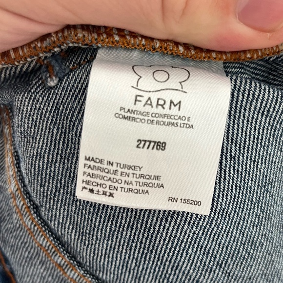 Farm Rio Granny Square Crochet Denim Shorts - Picture 7 of 10